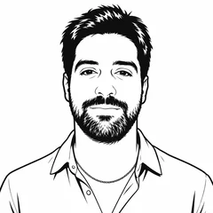 Retrato ilustrado de Martín Blanco